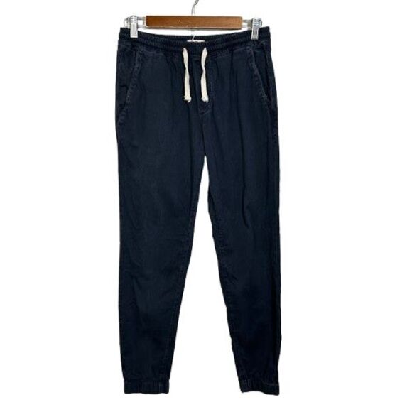 Marine Layer Saturday Slim Fit Navy Blue Jogger Pants M Jogger Chino Drawstring - Picture 1 of 10